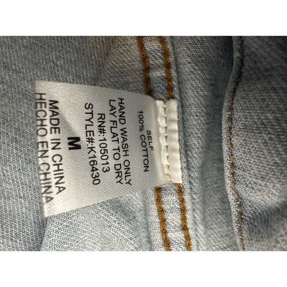 Savanna Jane Denim Jean Jacket Medium Embroidered Floral Boho Artisan Western - Picture 5 of 10